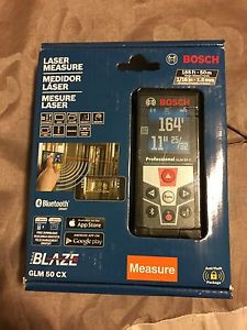 New BOSCH GLM 50 CX 165 ft. Laser Measure with Bluetooth and Full-Color Display
