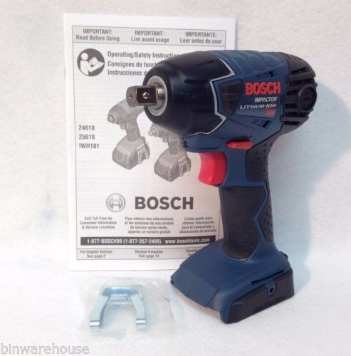 Bosch 24618 NEW 18V 18 Volt 1/2" Li-Ion Cordless Impact Driver Wrench  Bare Tool