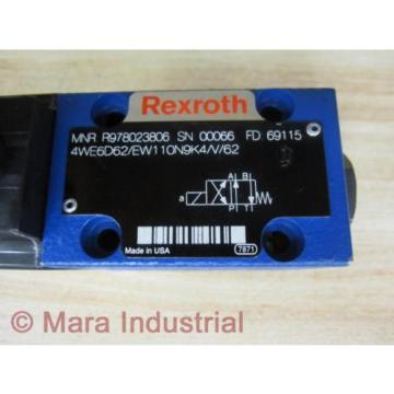 Rexroth China USA Bosch R987023806 Valve 4WE6D62/EW110N9K4/V/62 - New No Box