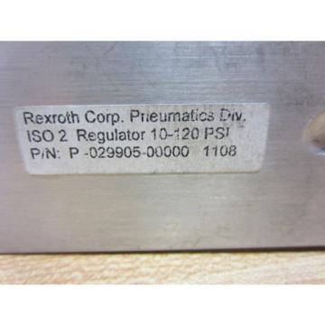 Rexroth Dutch Germany Bosch Group P-029905-00000 Valve 10-120 PSI P02990500000 - Used