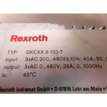 REXROTH / INDRAMAT DXCXX3-100-7 ECO DRIVE SERVO DRIVE - USED - DKC063-100-7-FW