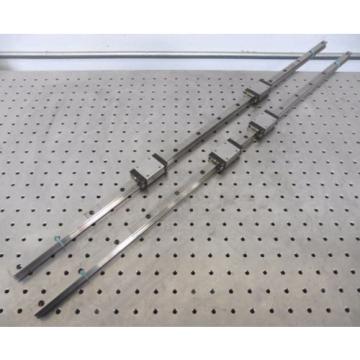 C138462 Korea Japan Lot 2 Rexroth 870mm Linear Slide Rails (4) Bearing Blocks R162219420 483