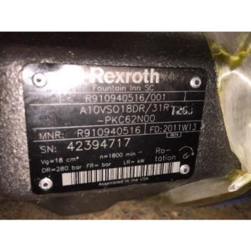 Rexroth Greece Italy Hydraulic Pump AA10VS018DR 31RPK C62N00 R910940516
