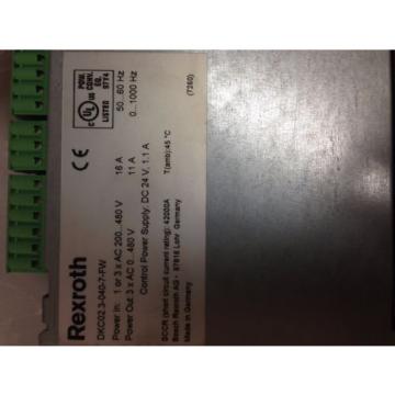 REXROTH INDRAMAT DKC023-040-7-FW SERVO AXIS DRIVE DKC0230407FW