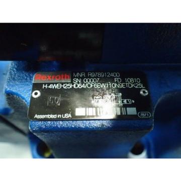 Origin REXROTH R900947390 HYDRAULIC VALVE,4WE6D62/OFEW110N9DK25L,R978912400,BOXZT