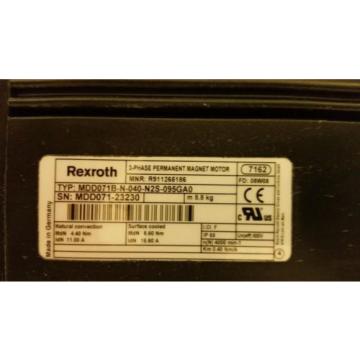 Rexroth Canada USA 3-Phase Permanent Magnet Motor MDD071B-N-040-N2S-095GA0
