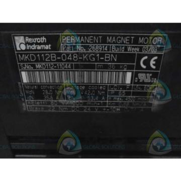 REXROTH INDRAMAT MKD112B-048-KG1-BN Origin IN BOX