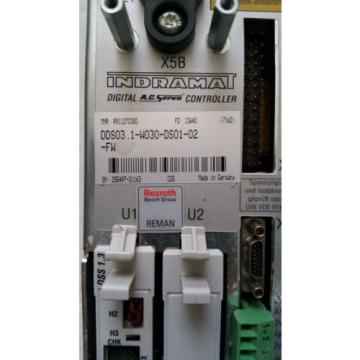 REXROTH Australia Mexico INDRAMAT SINGLE AXIS DRIVE CONTROLLER ( DDS03.1-W030-DS01-02FW )