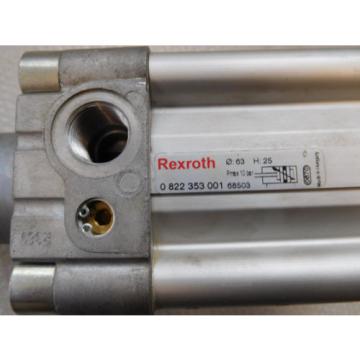 Rexroth Germany Egypt 0822 353 001 Pneumatic Cylinder Hub 25mm, Pistons ⌀63mm, Piston Rod 20mm