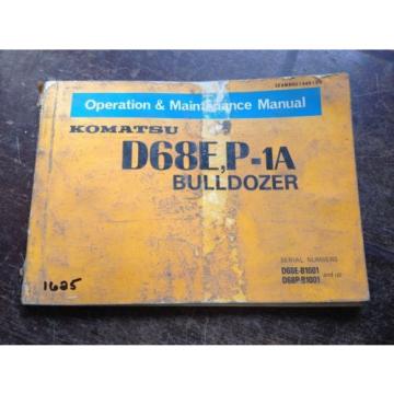 OEM KOMATSU D68E, P-1A Bulldozer Operation &amp; Maintenance Manual Book AUC