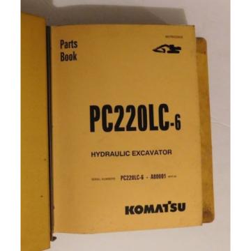 KOMATSU PC220LC-6 Hydraulic Excavator Repair Parts List Catalog Owners Manual