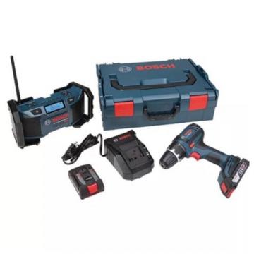 New Bosch 18V Lithium-Ion Cordless Combo Kit Drill Driver Radio DDS181-02LPB