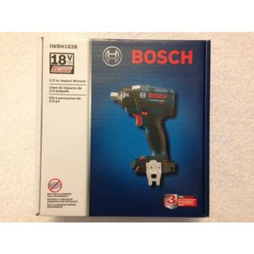 New Bosch 18V IWBH182B 1/2&#034; EC Brushless 3 Speed Impact Wrench W Pin Detent NIB