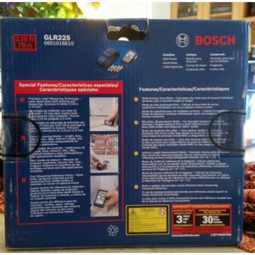Bosch GLR225 Laser Distance Measurer, 230ft/70m