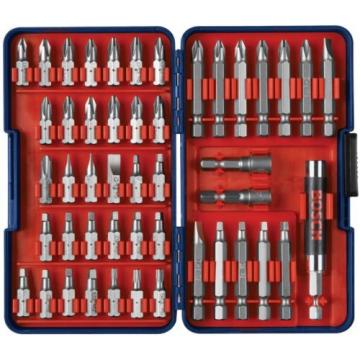 Bosch Screwdriver Drill Bit Set Hard Case Kit Durable Precision Tool 47-Piece