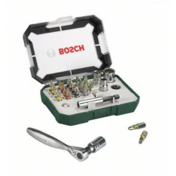 Bosch Screwdriver Bit and Ratchet Set,Storage Box Magnetic Quick-Change 26-Piece