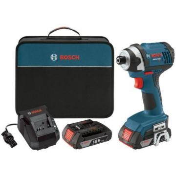 Bosch Lithium-Ion Impact Driver/Drill Cordless Power Tool Kit 1/4&#034; 18V IDS181-02