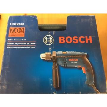 Bosch Hammer Drill #1191VSRK  7 Amps, 1/2 Keyed Chuck, 3000 Rpm  New
