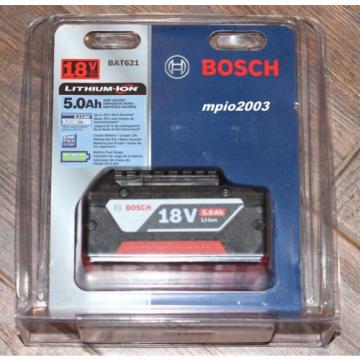 NEW Bosch 18 Volt BAT621 FatPack Battery 18V Li-Ion 5.0Ah W/Fuel Gauge