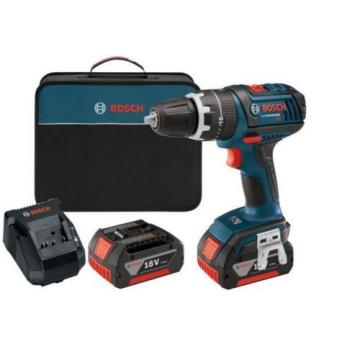New Durable 18-Volt Compact Tough Hammer Drill Driver with 2 Fat Pack Batteries