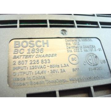 Bosch New 36V Litheon Lithium Ion Charger Replaces BC830 for BAT818 BAT836 18V +