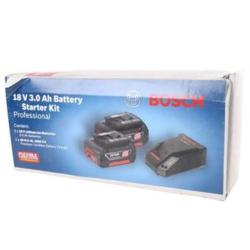 Bosch 18v 2x Battery 1x Charger 18V-LI 3.0Ah Starter Kit F005XR0131 Professional