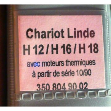 Linde H12 H16 H18 Chariot Elevateur Fork Lift Truck Parts Catalog Manual 10/97