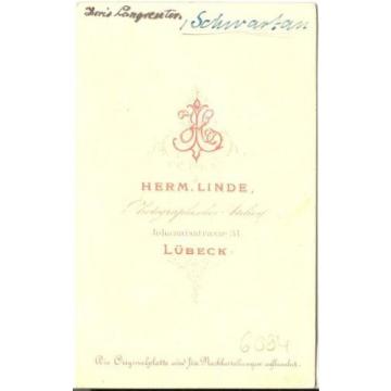 Herm. Linde CDV photo Feine Dame / benannt - Lübeck / Schwartau 1870er