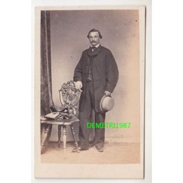 Linde Gotha CdV Foto - feiner Herr in feinen Zwirn - um 1865 ! (F69
