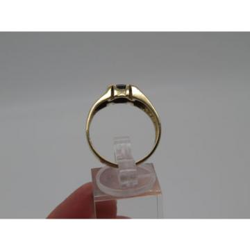 10k Yellow Gold Brown Oval Black Star Sapphire Lindi Linde Diamond Ring Size 10