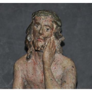 &#034;Christus in der Rast&#034;, ca. 1750, alte Fassung, Linde geschnitzt, 23 cm hoch
