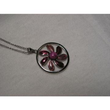 ...Sterling Silver,Enamel,Linde/Lindy Ruby Star Sapphire Pendant Necklace...