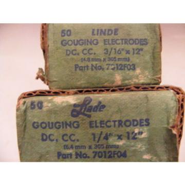 Lot 1/4&#034;&amp; 3/16&#034; LINDE Union Carbide 12&#034; GOUGING ELECTRODES  Rods Carbon Arc Air