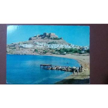 Greece postcard: Rhodes-Village of Linde &amp; Acropolis, unposted.