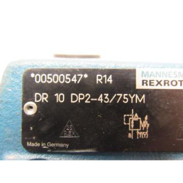 Rexroth DR-10-DP2-43/75YM Pressure Reducing Valve  1090 PSI 75 bar