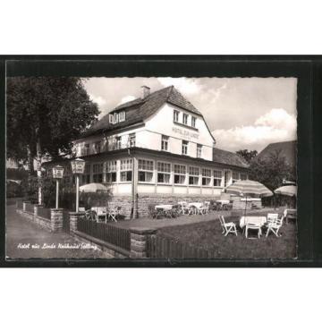 schöne AK Neuhaus, Hotel Zur Linde mit Gartenansicht 1958