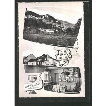 schöne AK Westerburg, Gasthof Zur Linde und Ortsansicht 1961