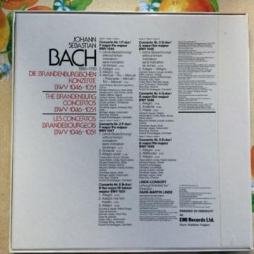 BACH  Brandenburg Concertos  2LPs  LINDE-CONSORT   HANS-MARTIN LINDE