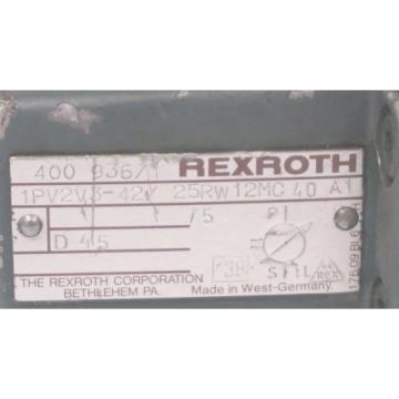 Origin REXROTH 1PV2V3-42/25RW12MC40A1 HYDRAULIC pumps