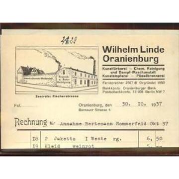 41404137 Oranienburg Fa Wilhelm Linde Rechng Oranienburg