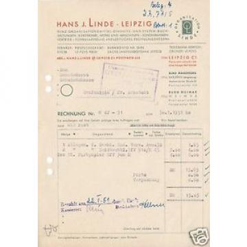 Rechnung, Fa. Hans. J. Linde, ... Bürobedarf ..., Leipzig C 1, 30.1.51