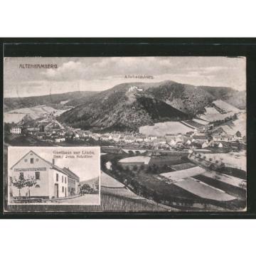 alte AK Altenbamberg, Gasthaus zur Linde, Ortsansicht aus der Vogelschau 1922