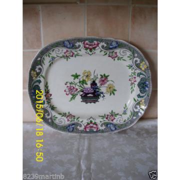 Minton M &amp; Co Linde Pattern Floral Large Meat Platter #1
