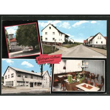 tolle AK Büdingen-Calbach, Gasthaus zur Linde, Straßenpartie, Ortsansicht