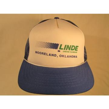 Vintage Hat Mens Cap LINDE UNION CARBIDE Mooreland, Oklahoma [Y155a]