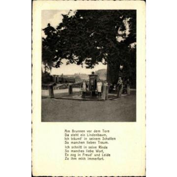 ALLENDORF Werra Hessen AK ~1920 Familie ad. alten Linde Baum mit Text Gedicht