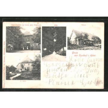 tolle AK Sipsdorf, Gastwirtschaft zur Linde, Allee, Schule, F. Höft 1903