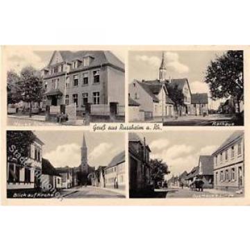 39105279 - Russheim am Rhein mit Gasthaus zur Linde, Rathaus, Blick auf die Kirc