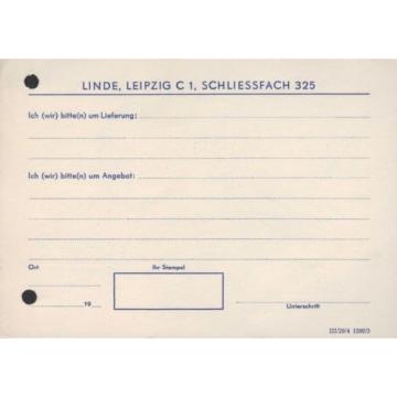 LEIPZIG, Postkarte 1950, Organisation Linde HINZ-Buchhaltung