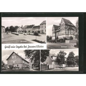 AK Seyda, Gaststätte Zur Linde, Kirchl. Pflege- und Altersheim, Marktplatz, Amt